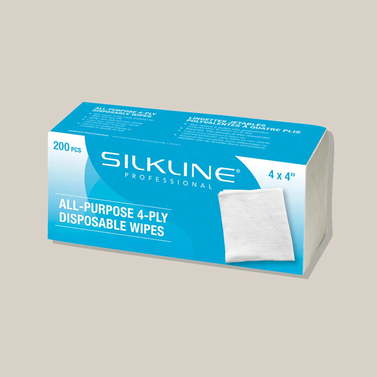SILKLINE - Tampons 4'' x 4'' 200 pqt | 52509NC