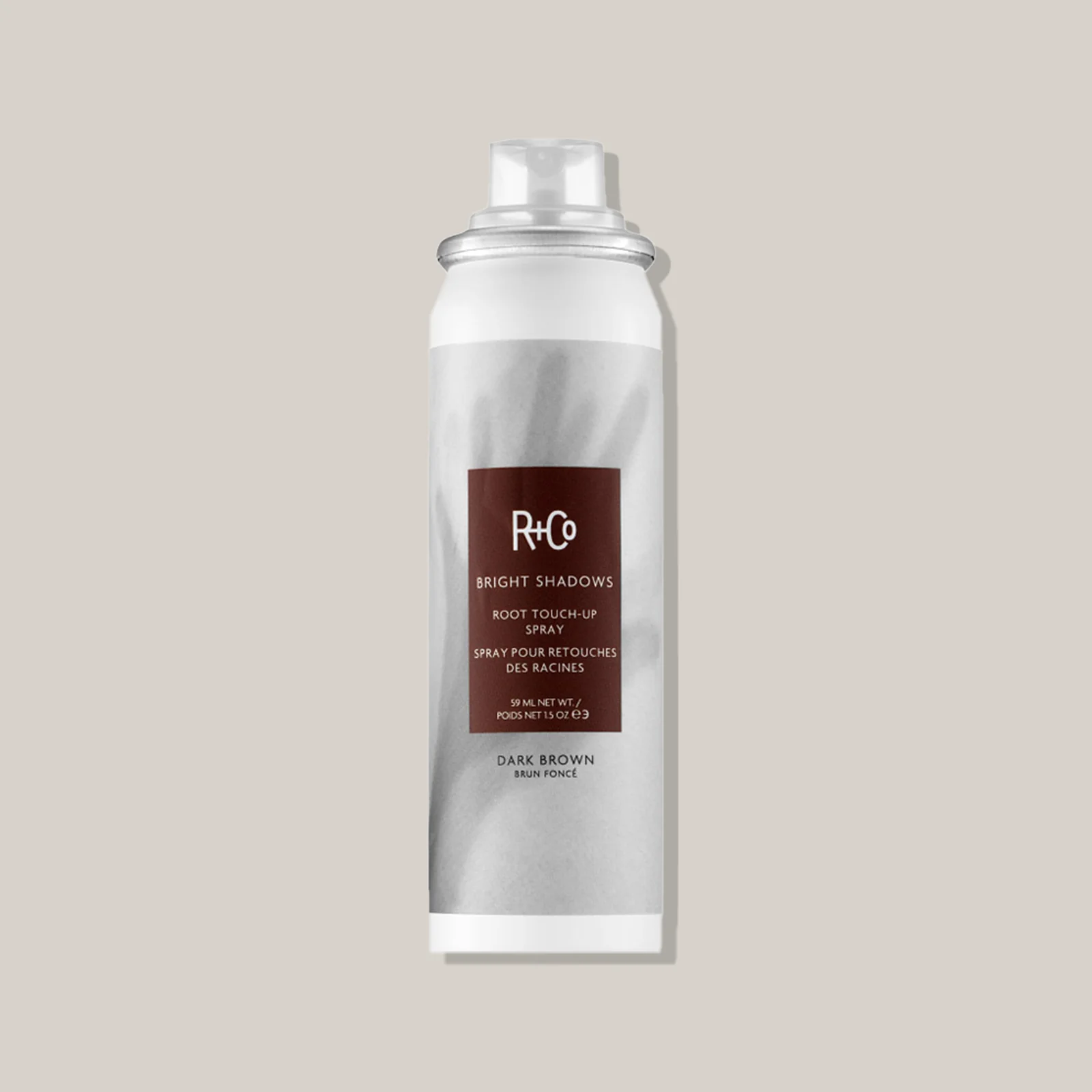 R+CO - Spray pour retouches des racines | Brun foncé 59 ml
