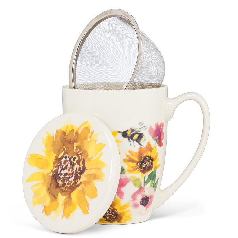 Tasse avec passoire couverte Jardin d'abeille – Image 3