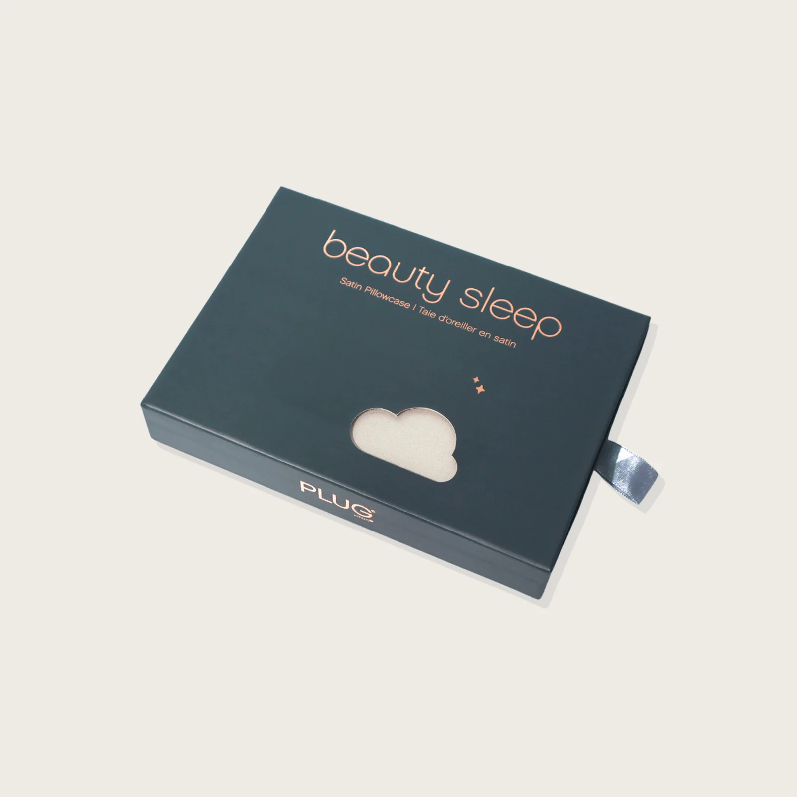 PLUG BY MUST52 - Taie d'oreiller satin icy grey grand lit