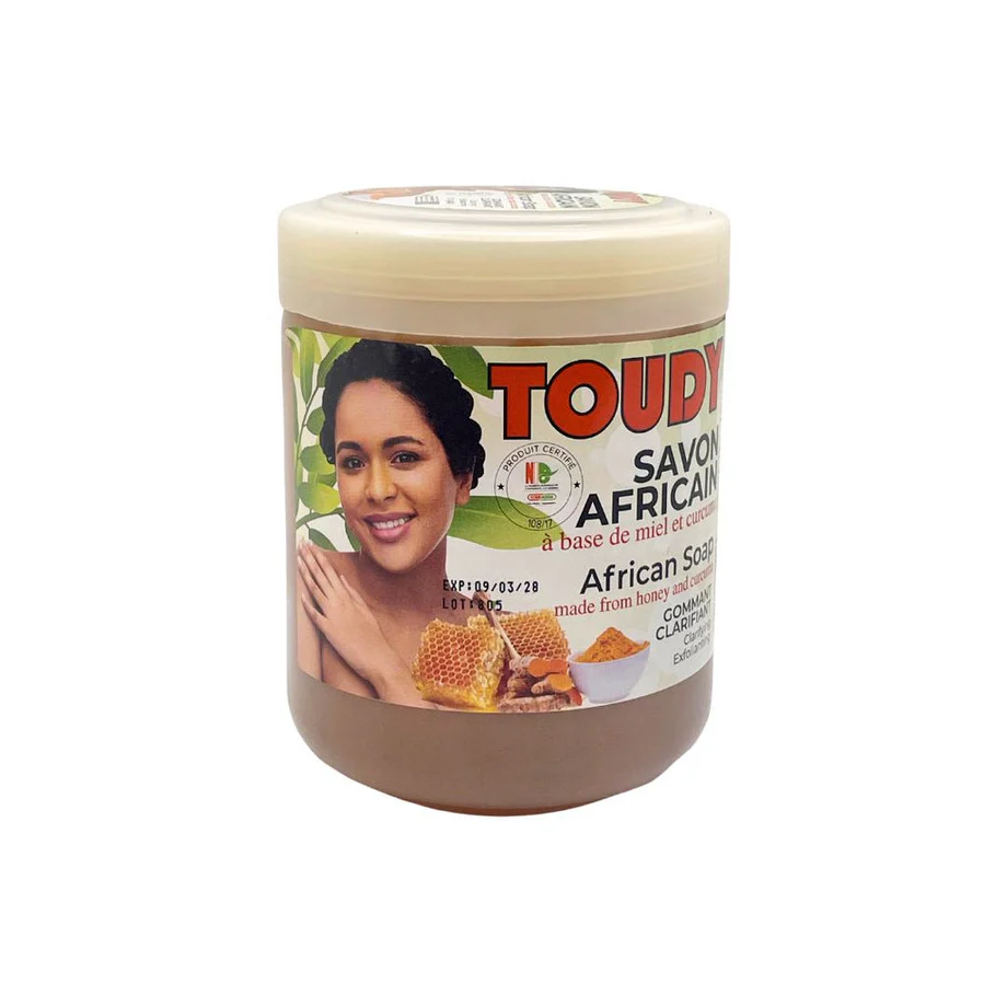 TOUDY Savon Gommant Noir & Curcuma 670g – TOUDY