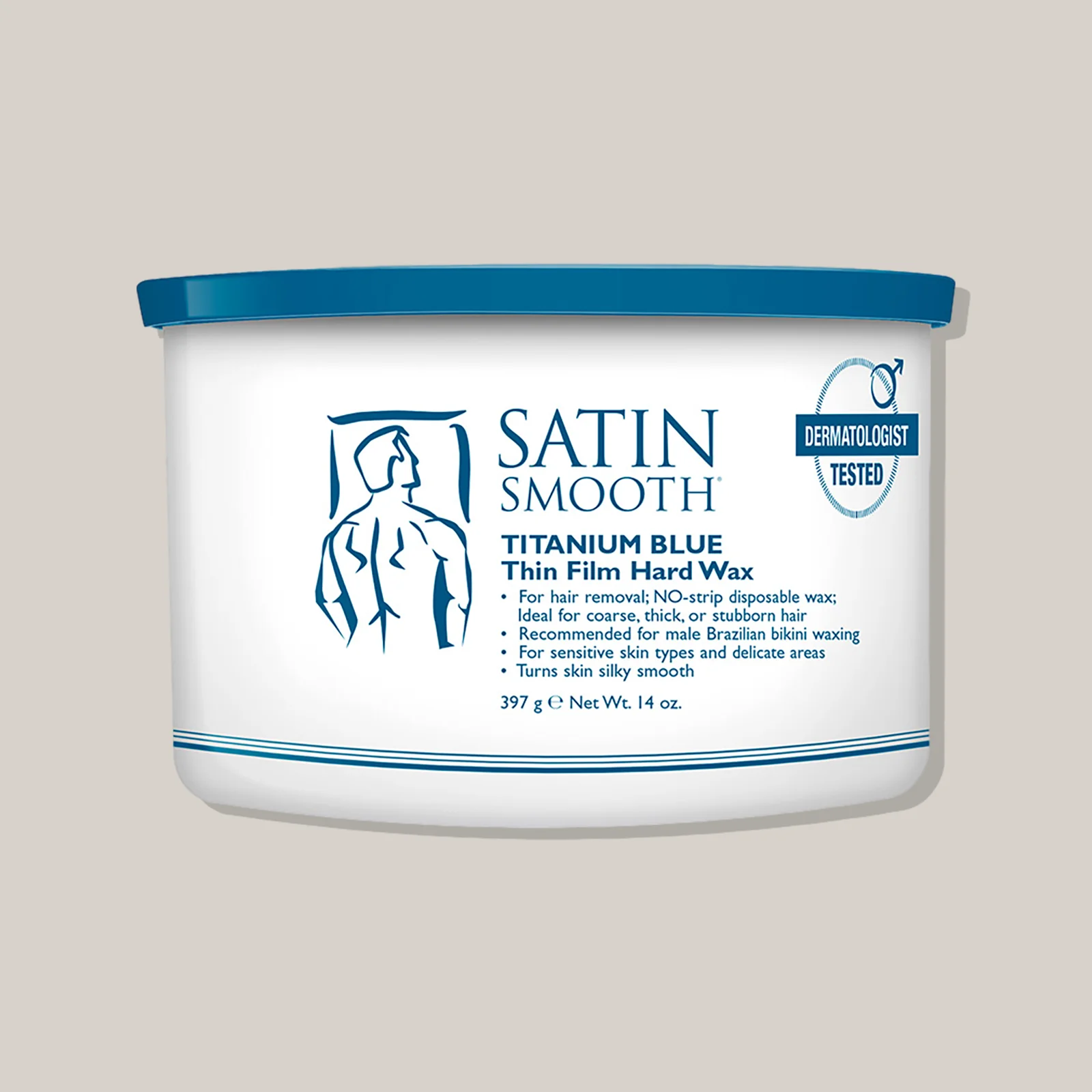 SATIN SMOOTH - Cire ferme titaium bleu