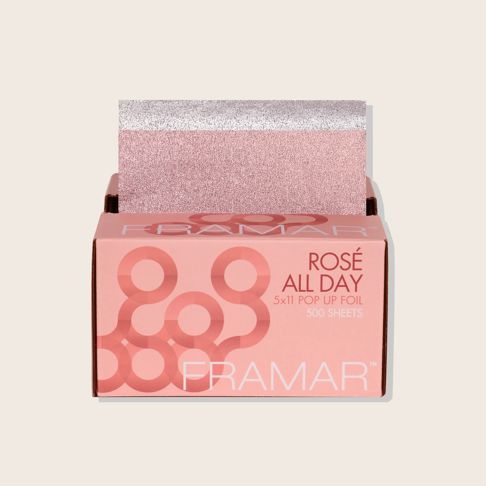 FRAMAR - Feuilles aluminium 500 feuilles 5'' x 11'' rose all day