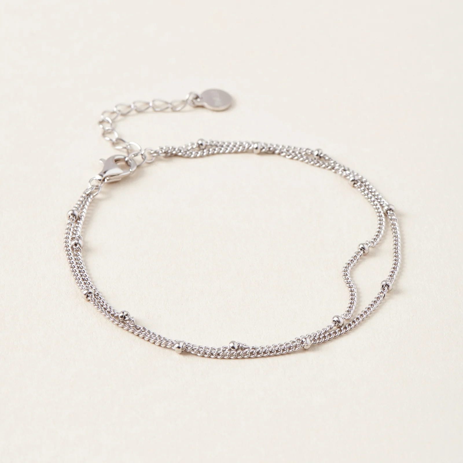 MIDI34 BRACELET RAPHAELLE PLAQUÉ OR BLANC 14K 6 A 7"