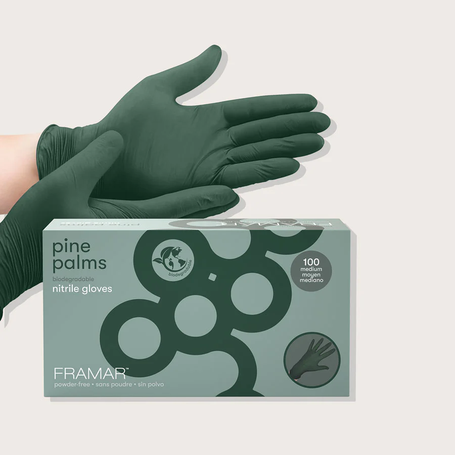 FRAMAR - Gants en nitrile Pine Palms grands 100 pqt