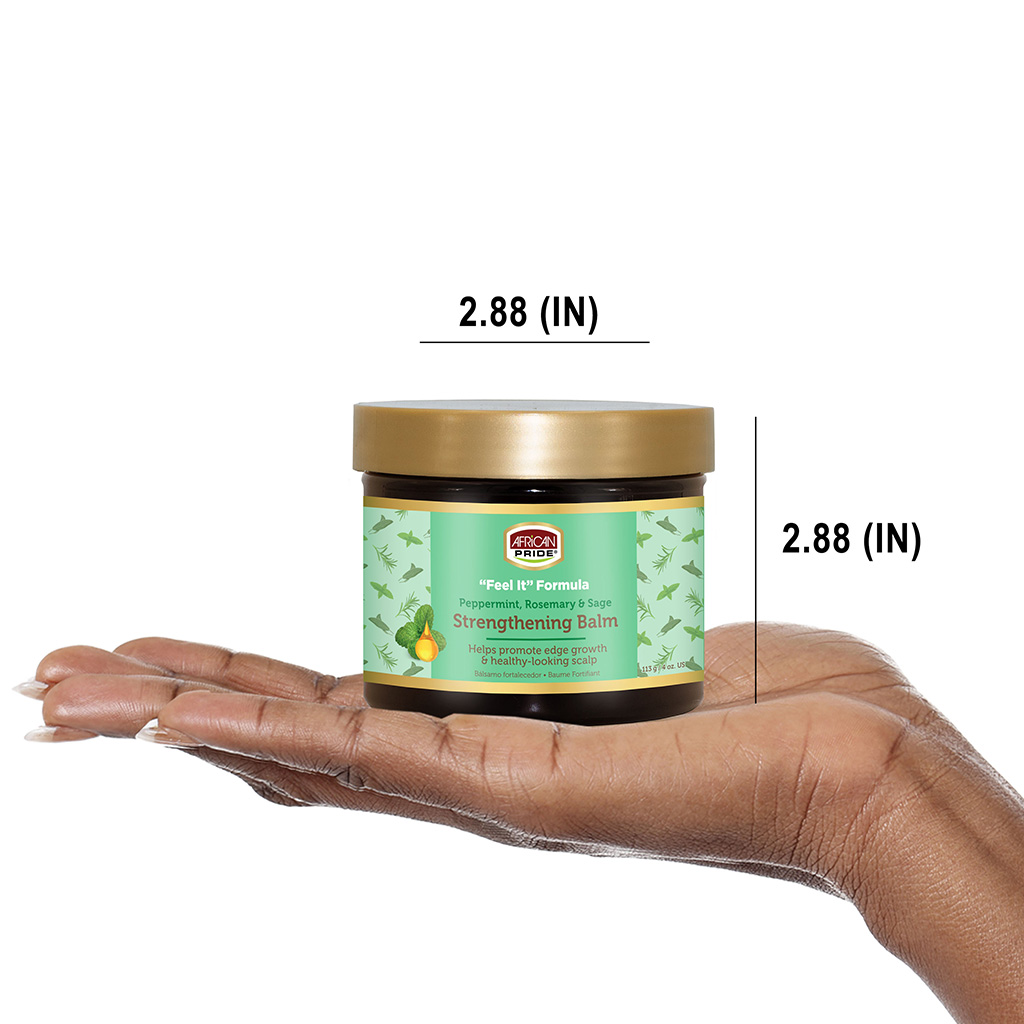 African Pride Feel It Formula Peppermint & Rosemary Strengthening Balm 4oz – Image 4