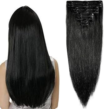 Extension à clip en cheveux naturels lisse 20″ en 10 pièces