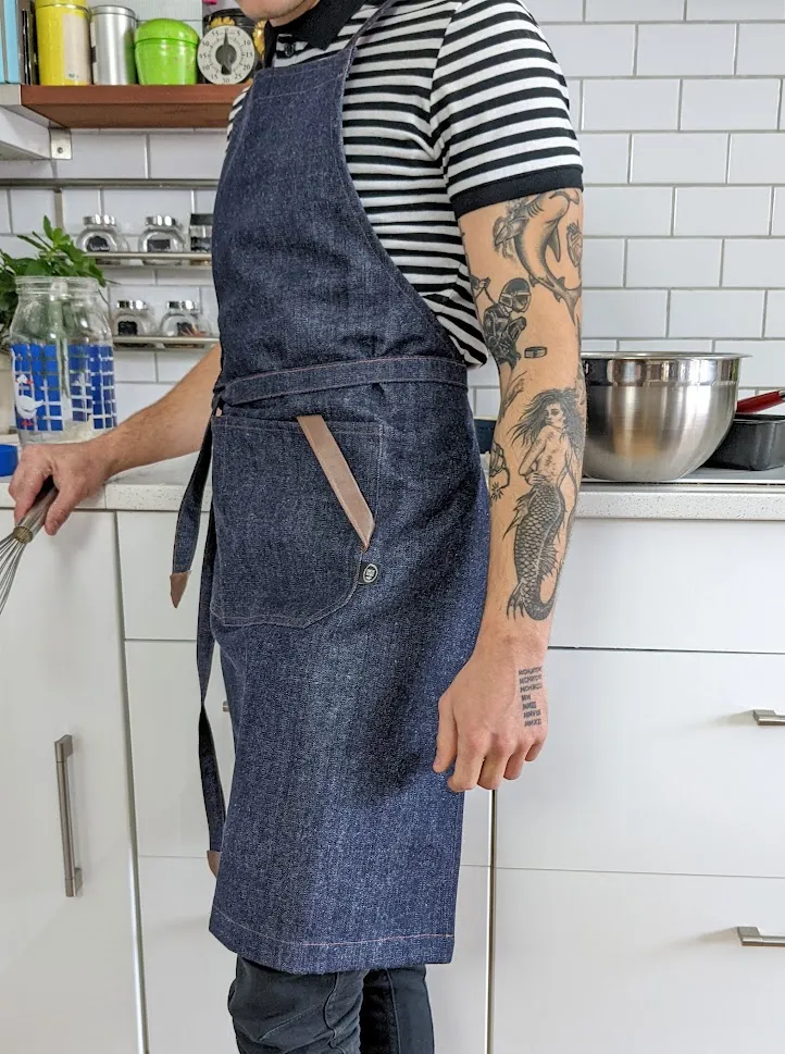 Tablier en denim pour jardinier ou cuisinier