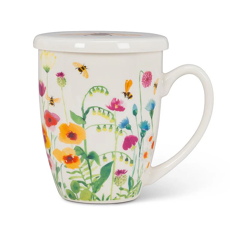 Tasse avec passoire couverte Jardin d'abeille – Image 2