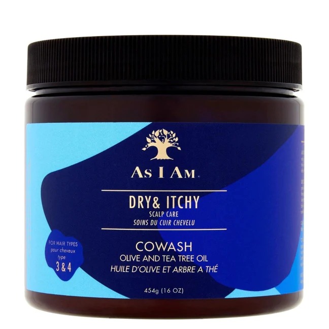 AS I AM – DRY & ITCHY – OLIVE & TEA TREE COWASH (ANTI-PELLICULAIRE)