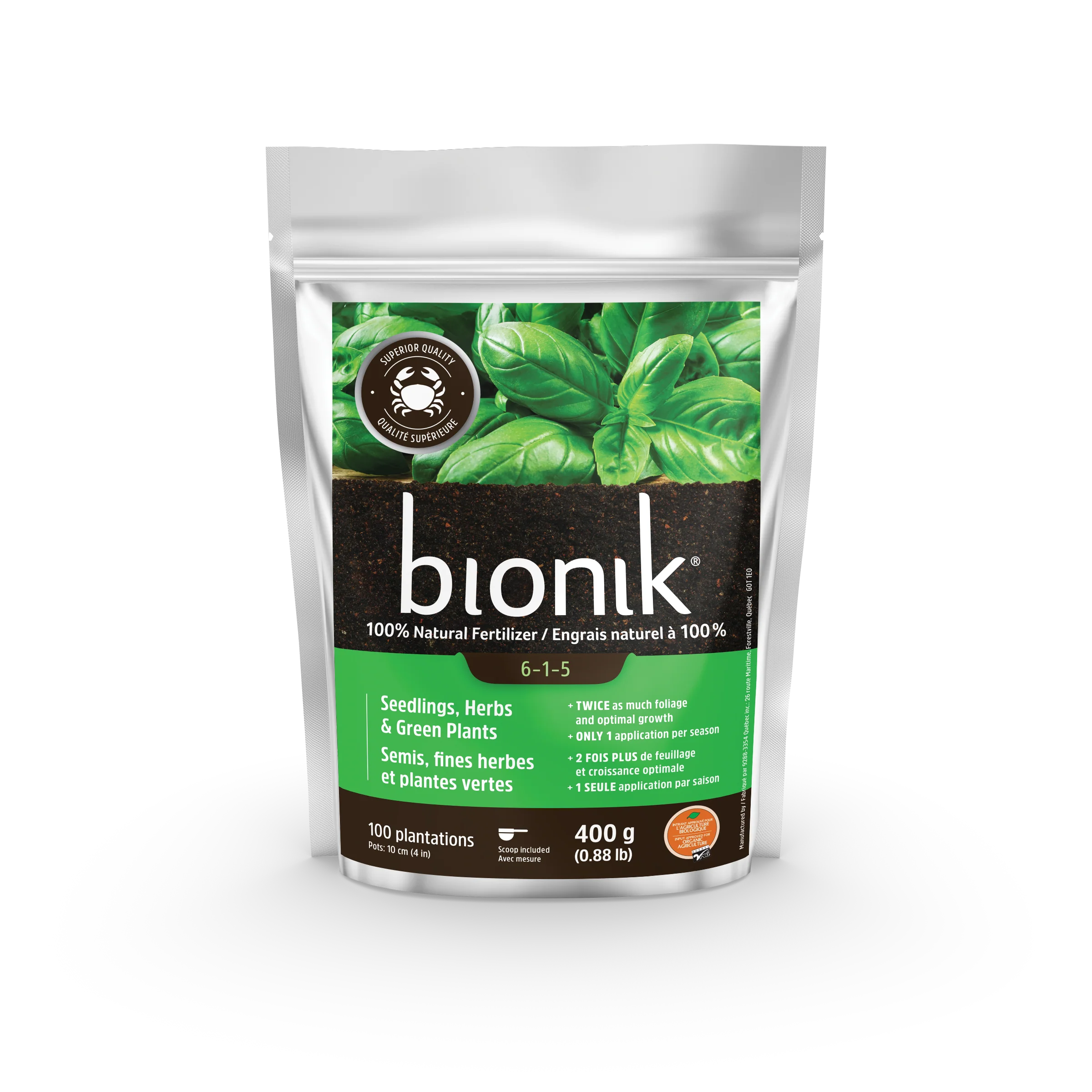 Engrais Semis, fines herbes et plantes d'intérieur Bionik