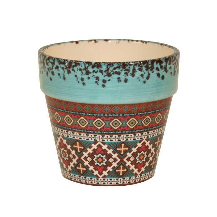 Pot rond coloré lustré 12 cm