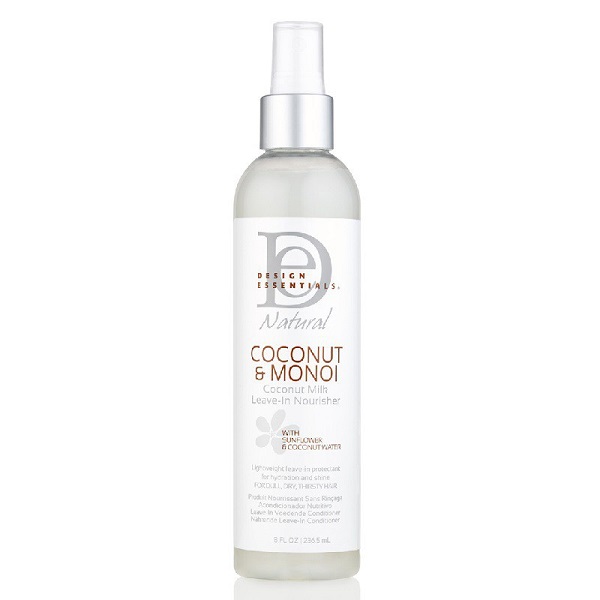Lotion Apres Shampoing 8oz Sans Rinçage Design Essential Coconut Monoi Coconut Milk Leave-In Nourisher
