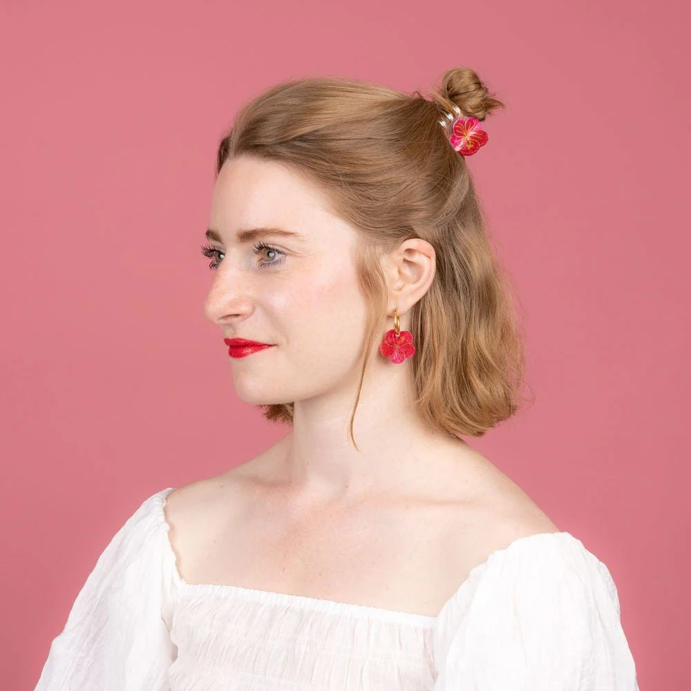 Mini griffe à cheveux Hibiscus – Image 2