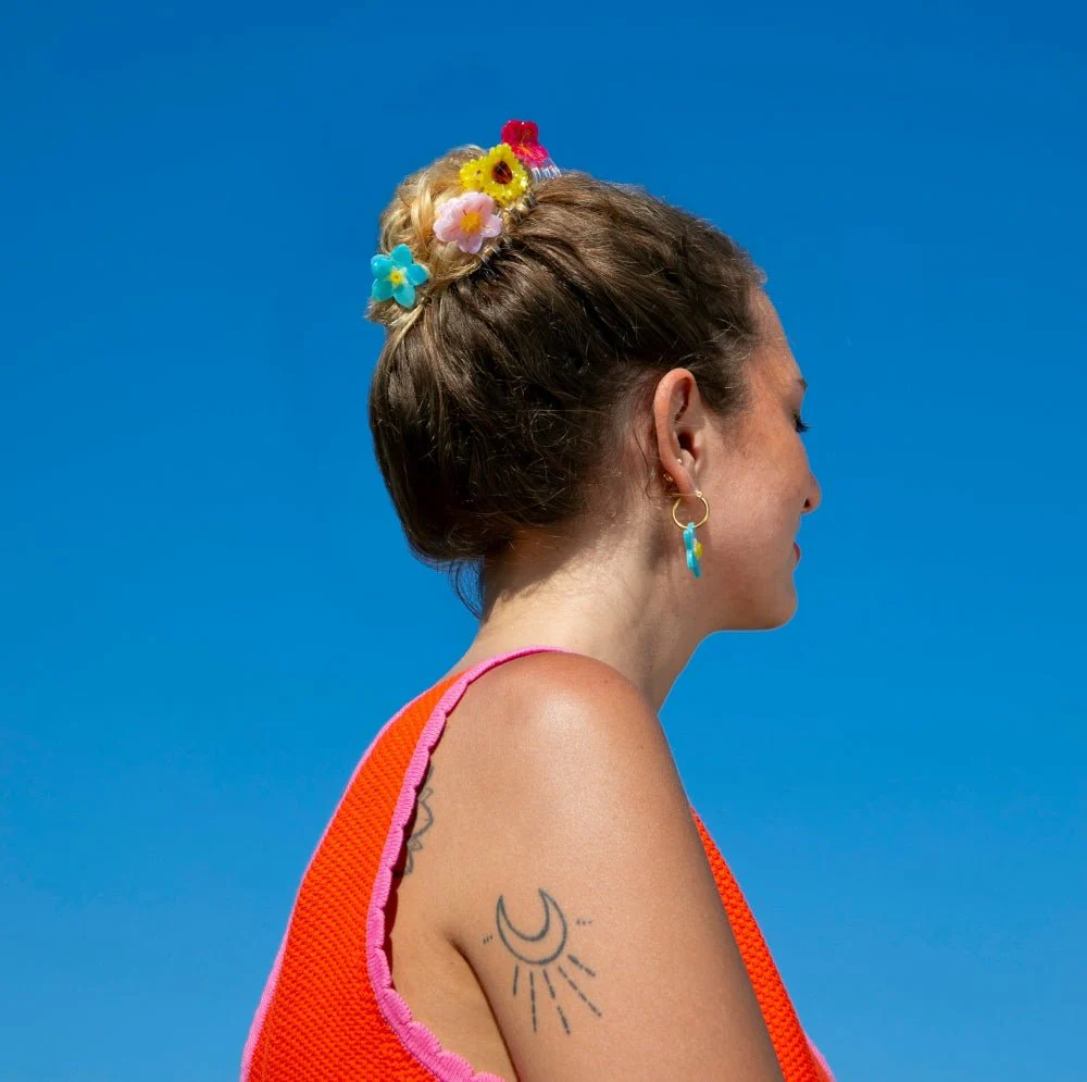 Mini pince à cheveux tournesol – Image 3