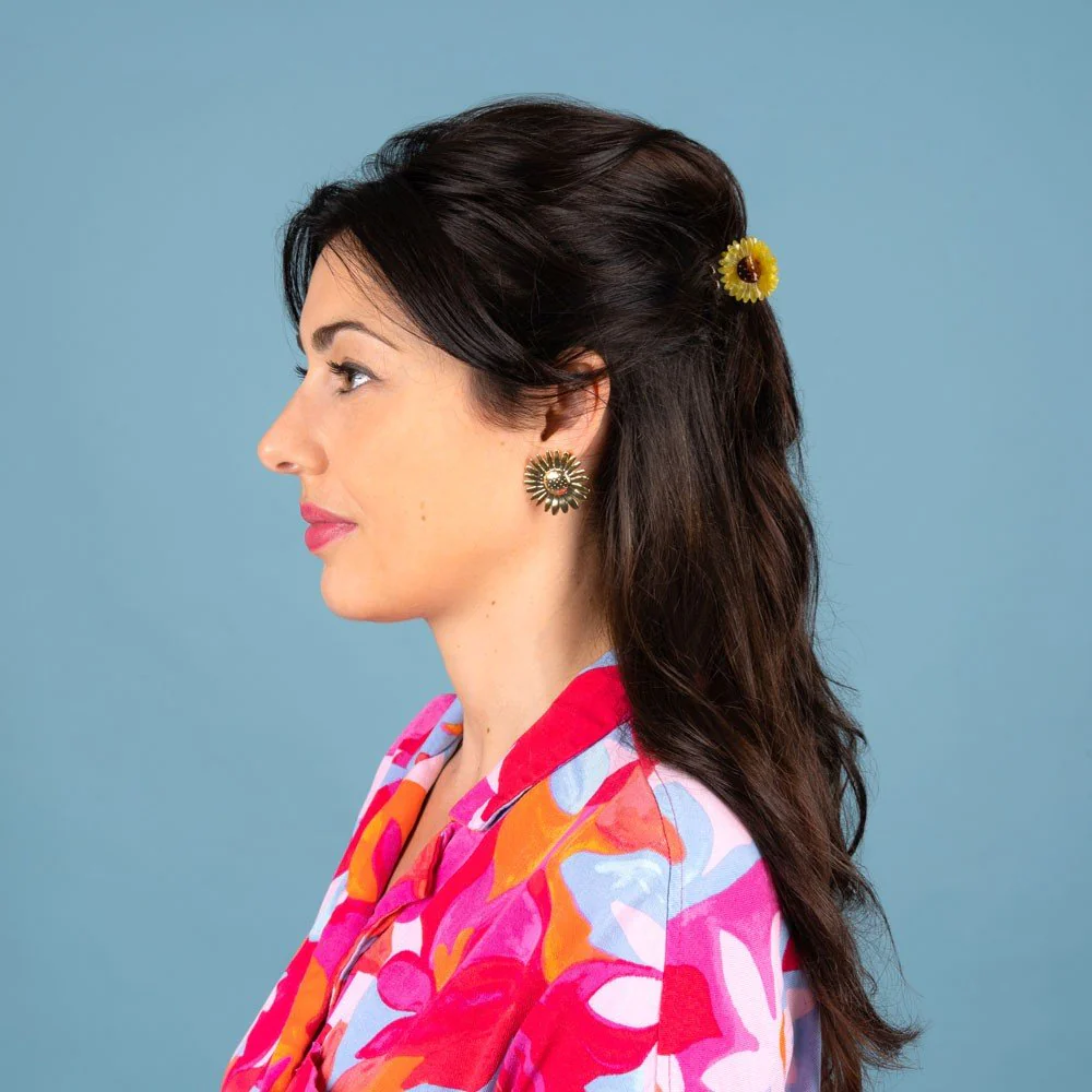 Mini pince à cheveux tournesol – Image 2