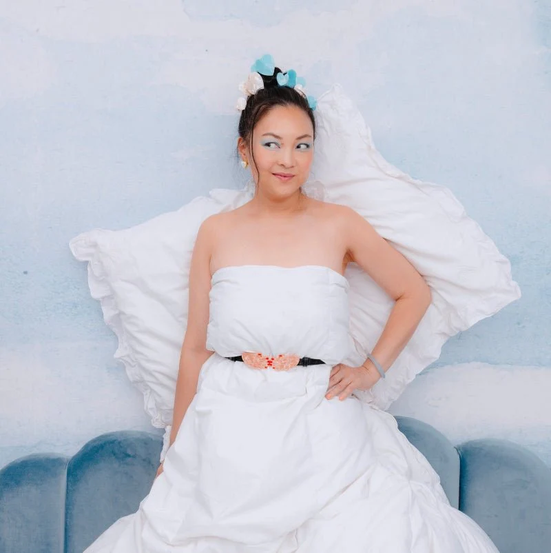 Griffe à cheveux coeur blanc – Image 5