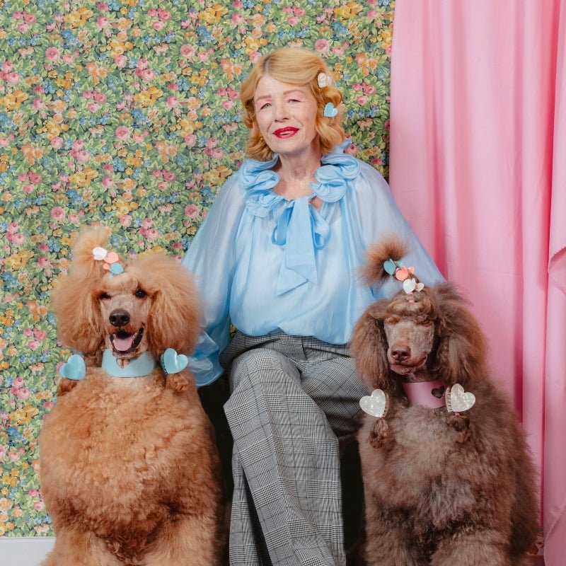 Griffe à cheveux coeur blanc – Image 3