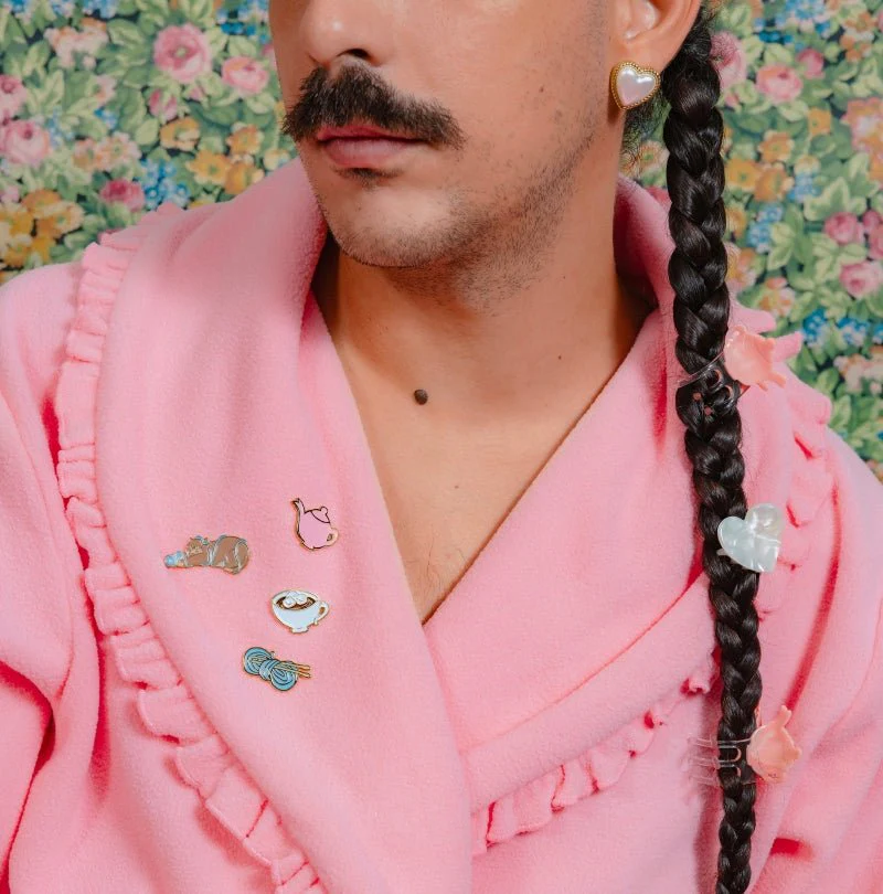 Mini griffe à cheveux coeur blanc – Image 5