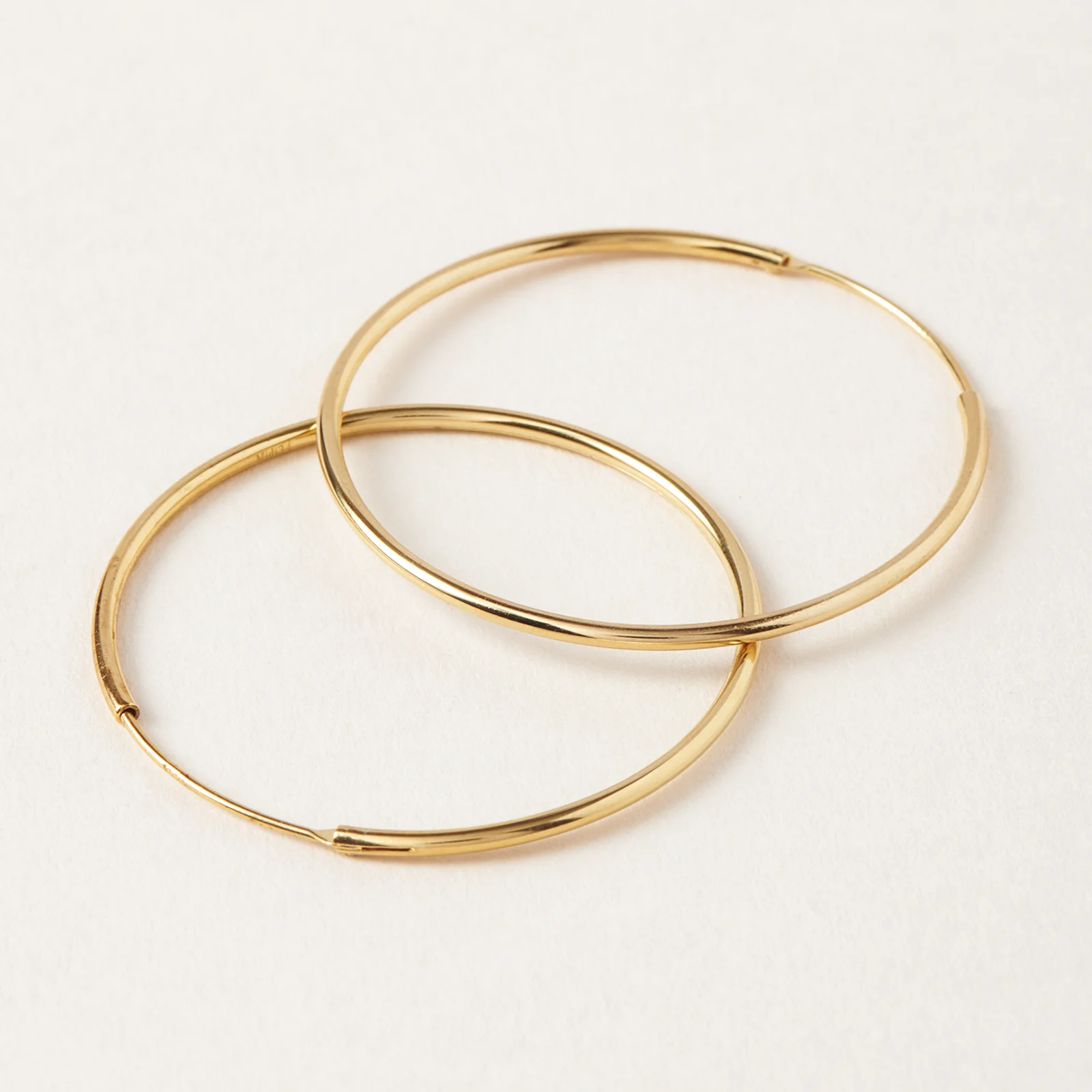 MIDI34 BOUCLES D'OREILLE ROMY PLACAGE OR JAUNE 14K