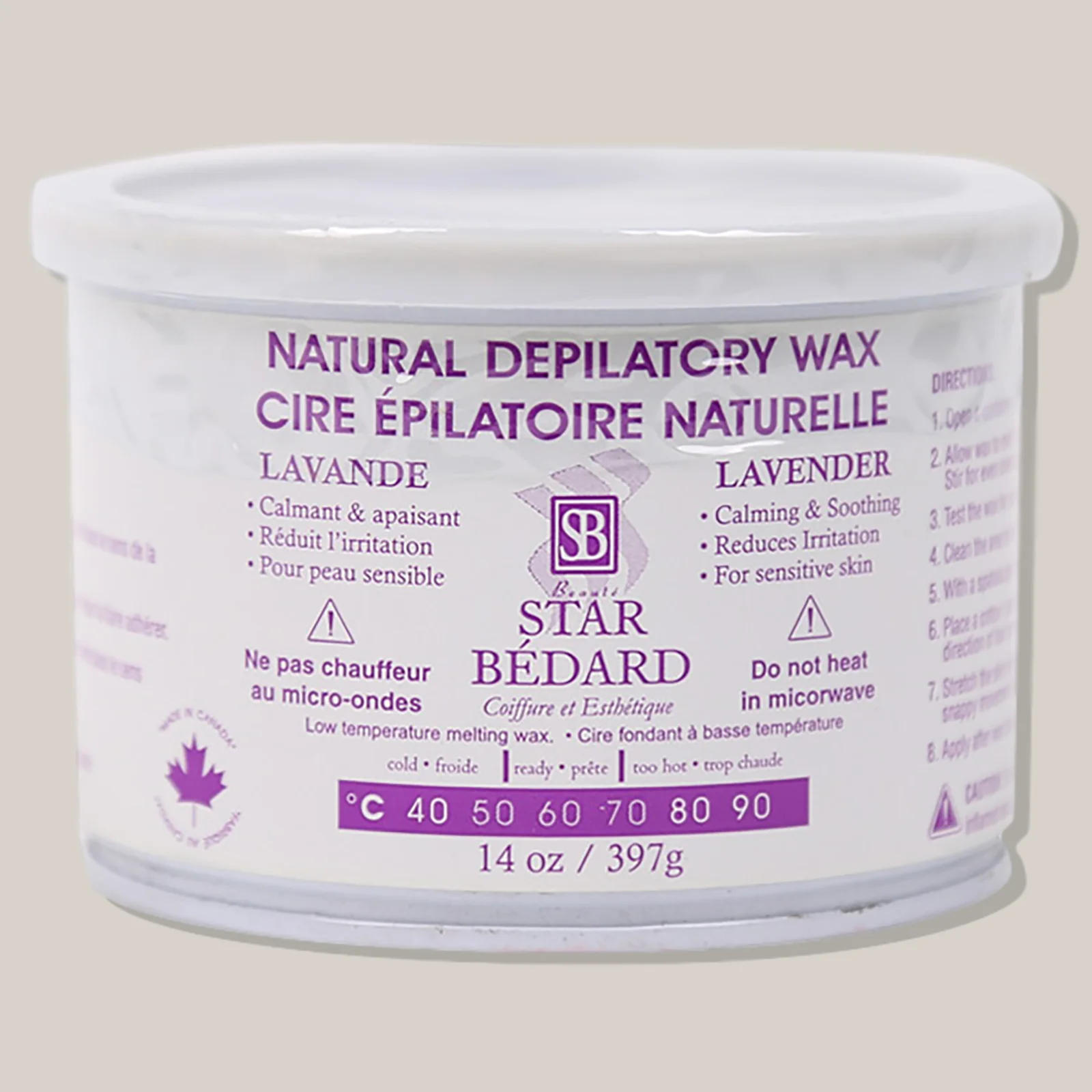 STAR BEDARD - Cire tiède lavande 14 oz