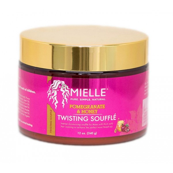 Crème coiffante pour boucles & twists Grenade & Miel MIELLE ORGANICS Pomegranate Honey Twisting Soufflé 340g
