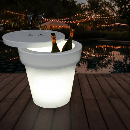 Table Tchin Lux - Blanc, Lumière DEL 16 couleurs – Image 2